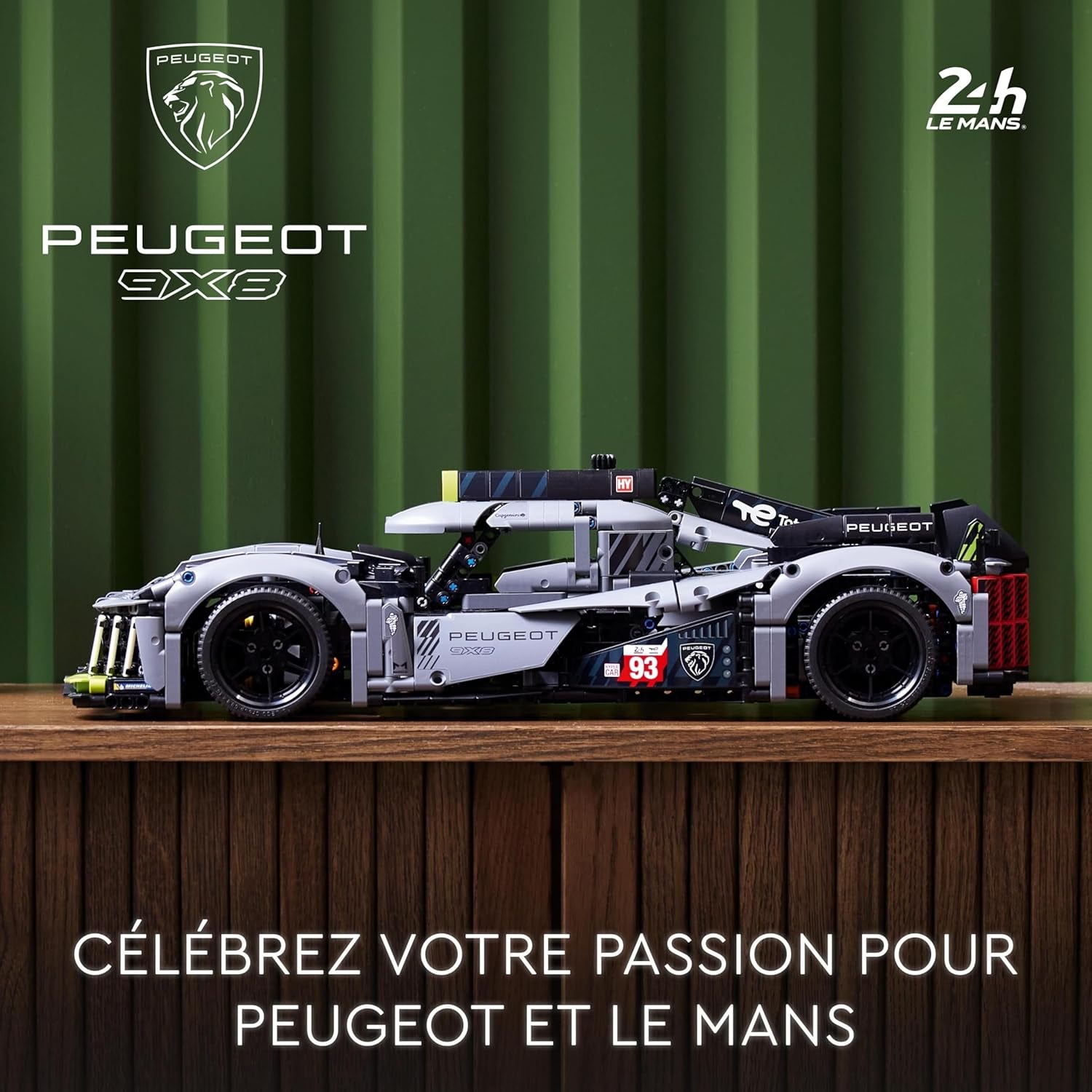 42156 Technic Peugeot 9X8 24H Le Mans Hybrid Hypercar, Maquette De Voiture De Course Niveau Avancé, À L'Échelle 1:10, Sport Automobile À Collectionner Pour Adultes
