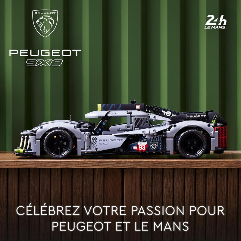 42156 Technic Peugeot 9X8 24H Le Mans Hybrid Hypercar, Maquette De Voiture De Course Niveau Avancé, À L'Échelle 1:10, Sport Automobile À Collectionner Pour Adultes