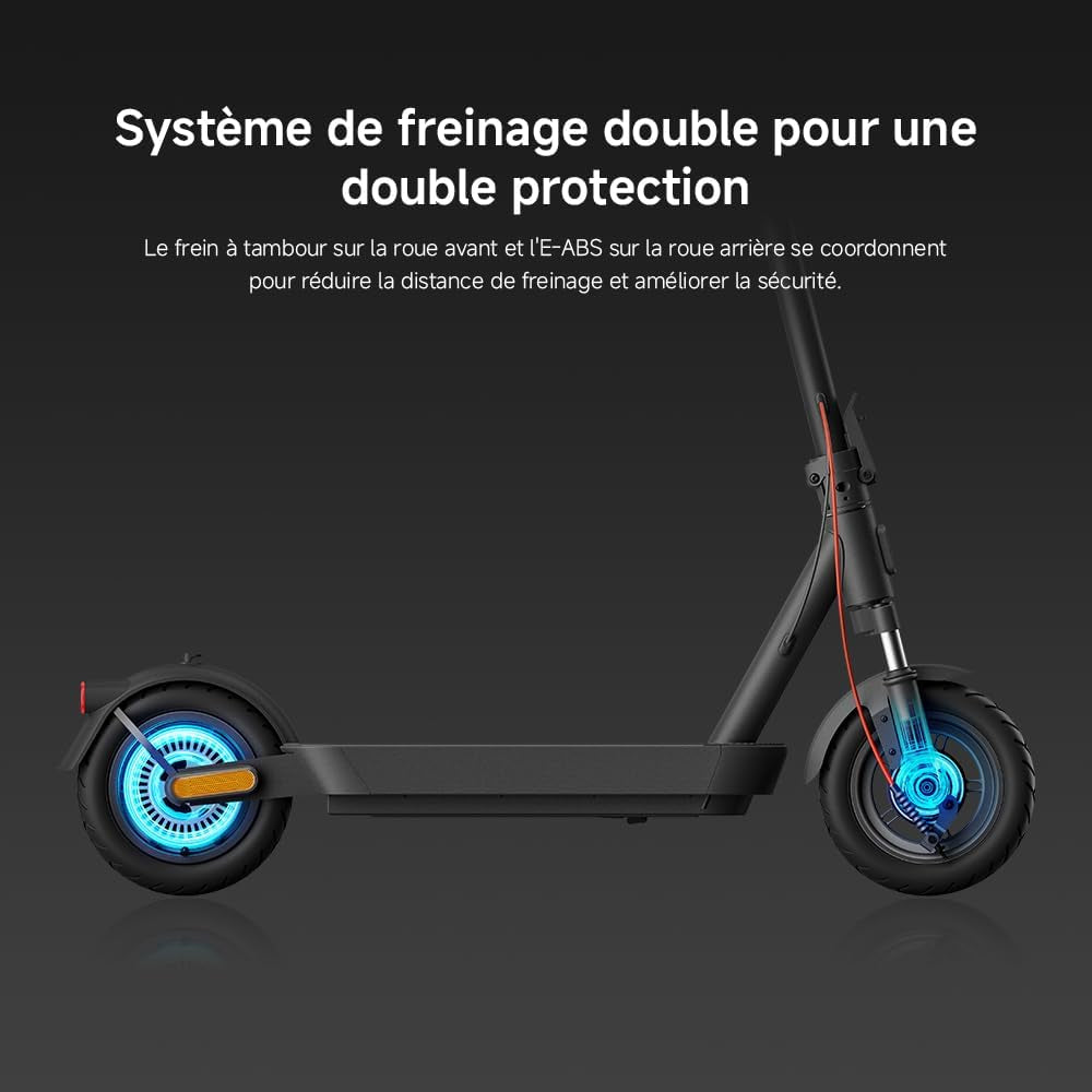 Trottinette Électrique Série 4 & 5 – Modèles Pour Adulte, Moteur Puissant, Grande Autonomie, Pneus Larges, Antivol Intégré Et Connectivité Bluetooth – Noir [Version Française]