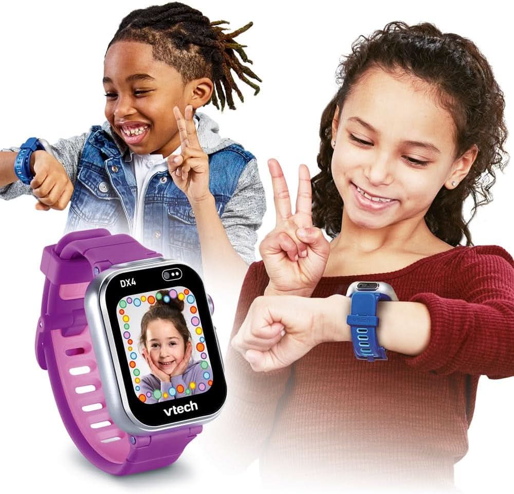 - Kidizoom Smartwatch DX4 Violette - Montre Digitale Enfant 16 En 1 Avec Écran Tactile Couleur, Jeux, Applications, Appareil Photo Et Vidéo - Cadeau Enfant Dès 5 Ans - Contenu En Français