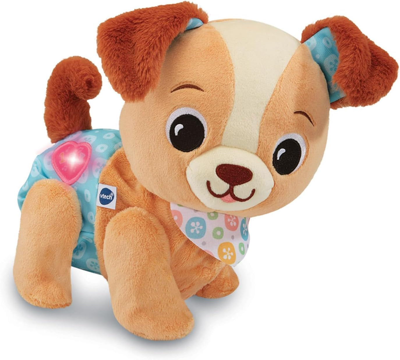 - Toutou 1,2,3 Suis-Moi - Peluche Interactive Câlin, Chien Qui Marche Et Aboie - Éveil Bébé Sensoriel - Jouet Musical - Cadeau Bébé Dès 9 Mois - Contenu En Français