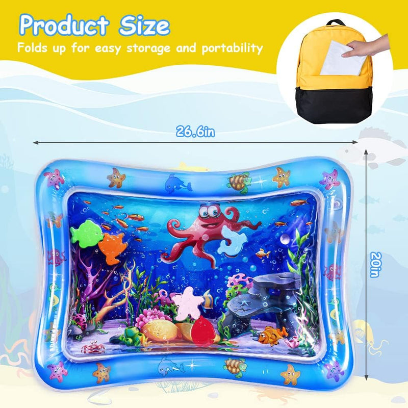 Gonflable Tummy Time Tapis D'Eau Tapis De Jeu Gonflable Jouets Sensoriels Pour Bébé Nourrissons Et Tout-Petits 3 6 9 Mois Nouveau-Né Filles Garçons,Doux Et Confortable