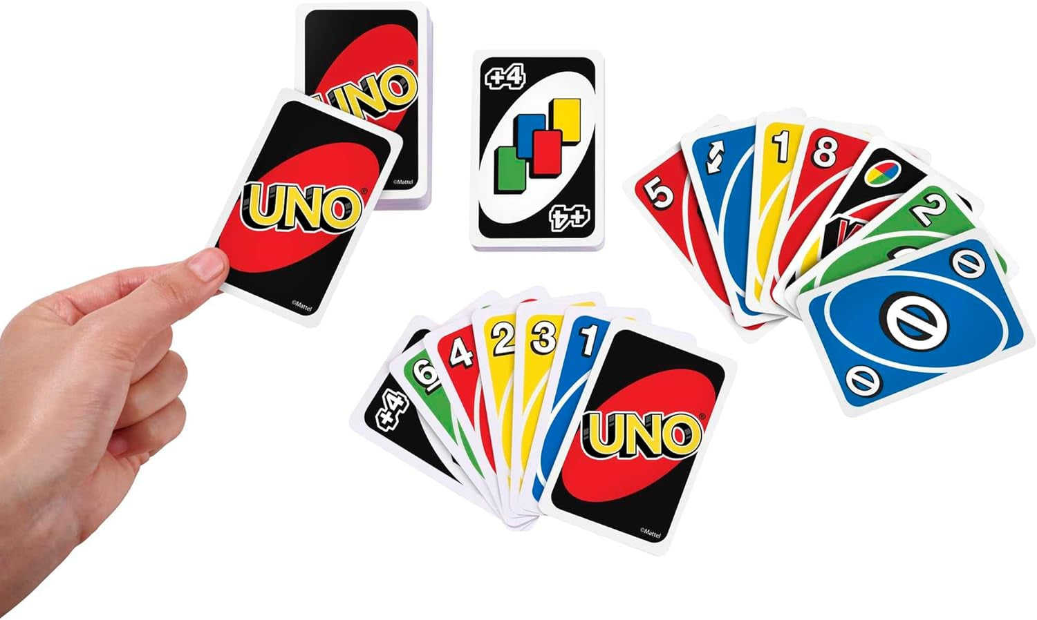 UNO Classique, Jeu De Cartes Familial Pour Enfants Et Adultes, Jeu De Société Pour Soirée Jeux En Famille Ou En Voyage, 2 À 10 Joueurs, Jouet Pour Enfant De 7 Ans Et Plus, W2087