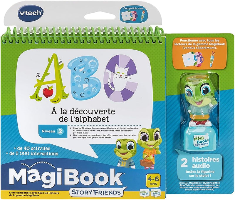 - Magibook Story'Friends ABC À La Découverte De L'Alphabet - Livre Jeu Éducatif Avec Figurine Grenouille - Niveau Moyenne Section À CP - Cadeau Enfant De 4 Ans À 6 Ans - Contenu En Français