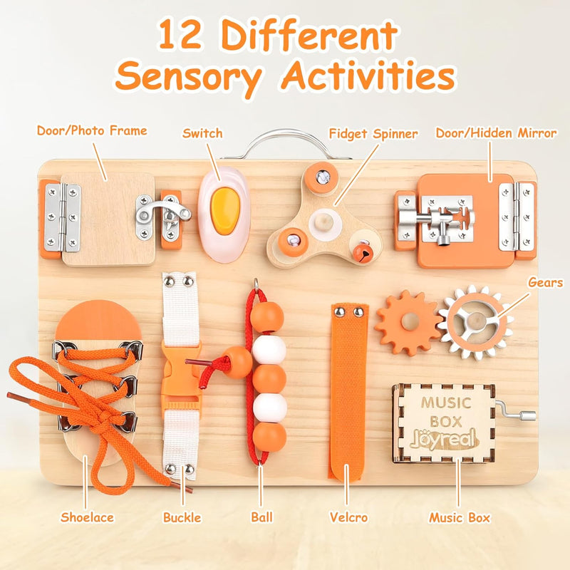 Busy Board Montessori - Parcours Motricité Bébé Planche Montessori Jeux Educatif Tableau Activités Jouet Enfant Pour Garcon Fille