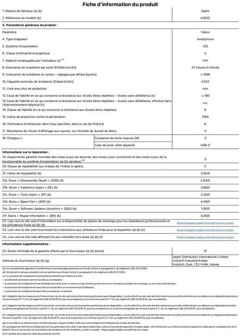 Iphone 17 Pro 512 Go : Écran 6,3 Pouces Avec Promotion Jusqu’À 120 Hz, Puce A19 Pro, Autonomie Prodigieuse, Système Caméra Pro Fusion Avec Caméra Avant Center Stage ; Orange Cosmique