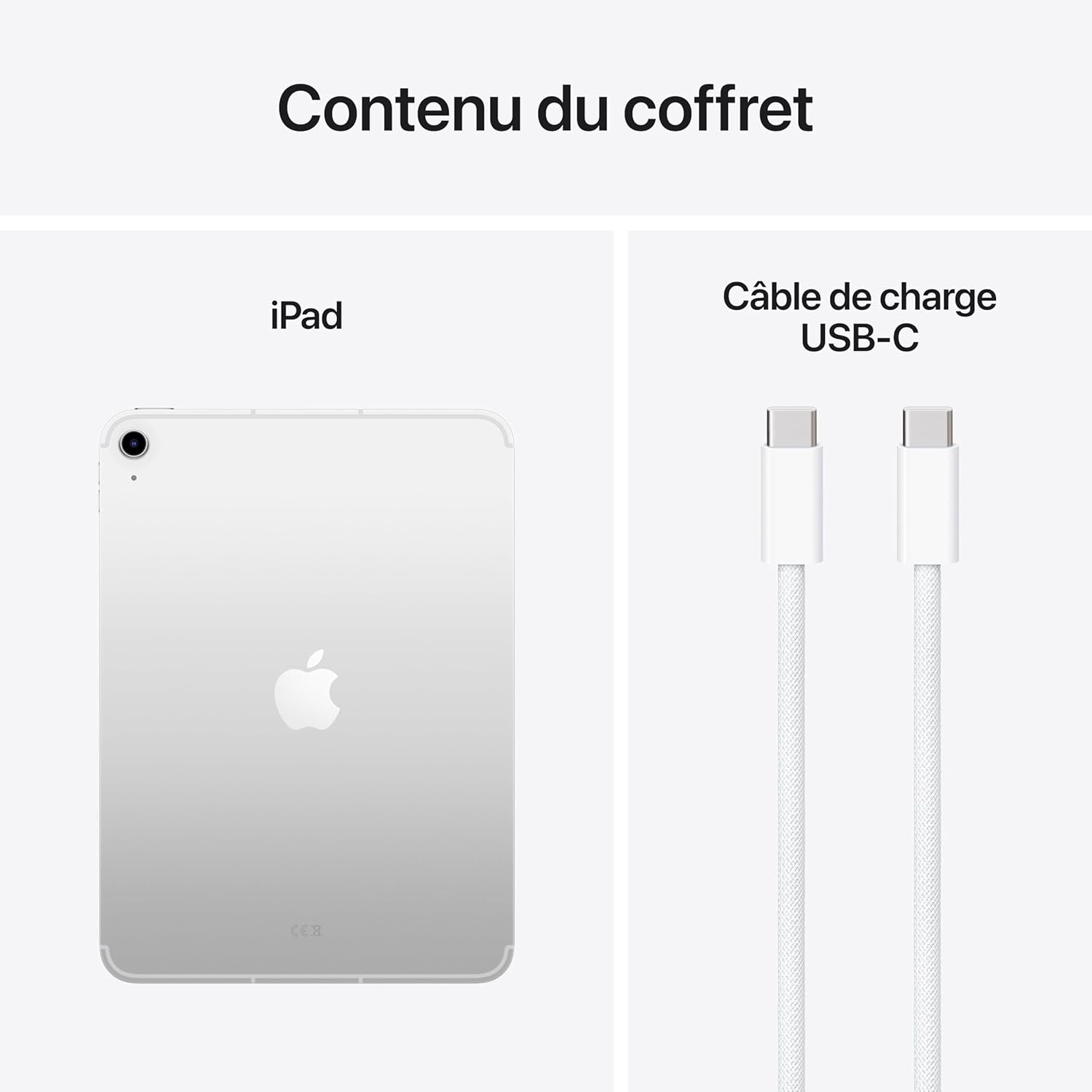 Ipad Avec Puce A16 : Écran Liquid Retina 11 Pouces, 256 Go, Wi-Fi 6 Et Connectivité Cellulaire 5G, Caméras Avant/Arrière 12 Mpx, Touch ID, Autonomie D’Une Journée – Argent
