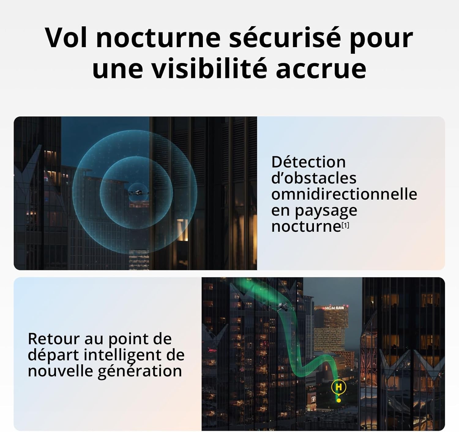 Bundle Fly More  Air 3S (Radiocommande RC 2 Avec Écran), Drone Avec Caméras Grand-Angle CMOS 1'' & Télé Moyenne Pour Adultes, 4K/60 Ips, Détection Omnidir. Et 3 Batteries Pour Un Temps De Vol Accru