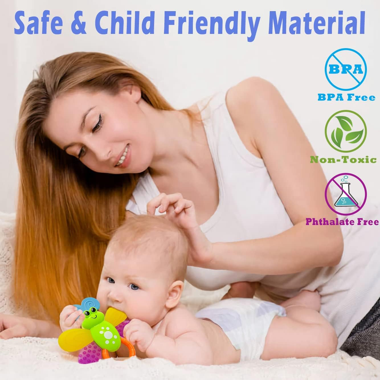 AIVIAI Hochet Bébé Pour 0 3 Mois Jouet De Dentition Ensemble Premiers Jouets Bébé Ensemble Cadeau Avec Boîte De Rangement Hochets Musicaux Pour Nouveau-Né Bébé Fille Garçon 3 6 9 12 Mois (11 Pièces)