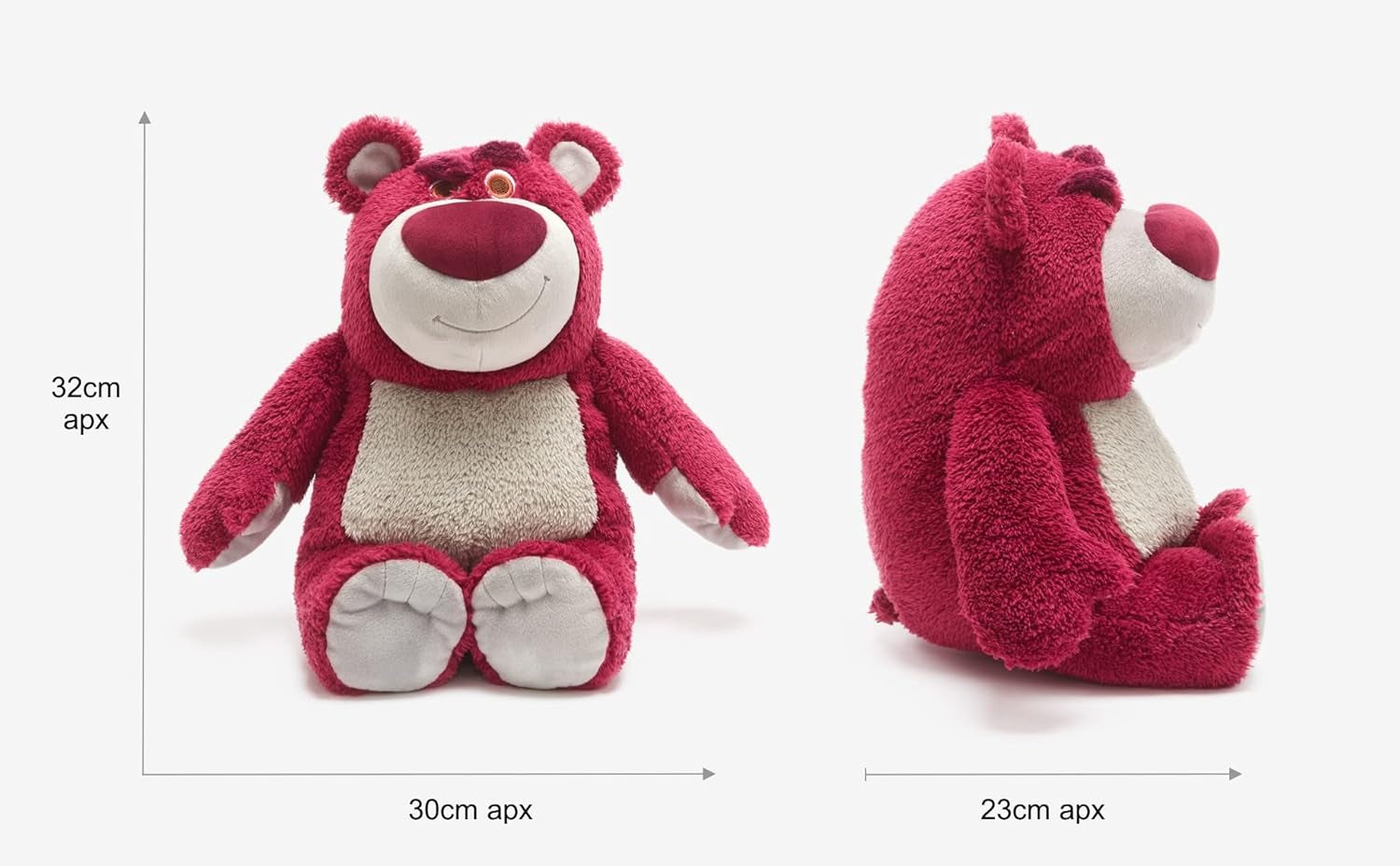 Store Peluche Lotso De Grande Taille, Toy Story, 32 Cm, Personnage En Peluche Méchant Duveteux Avec Détails Brodés Et Finition Douce