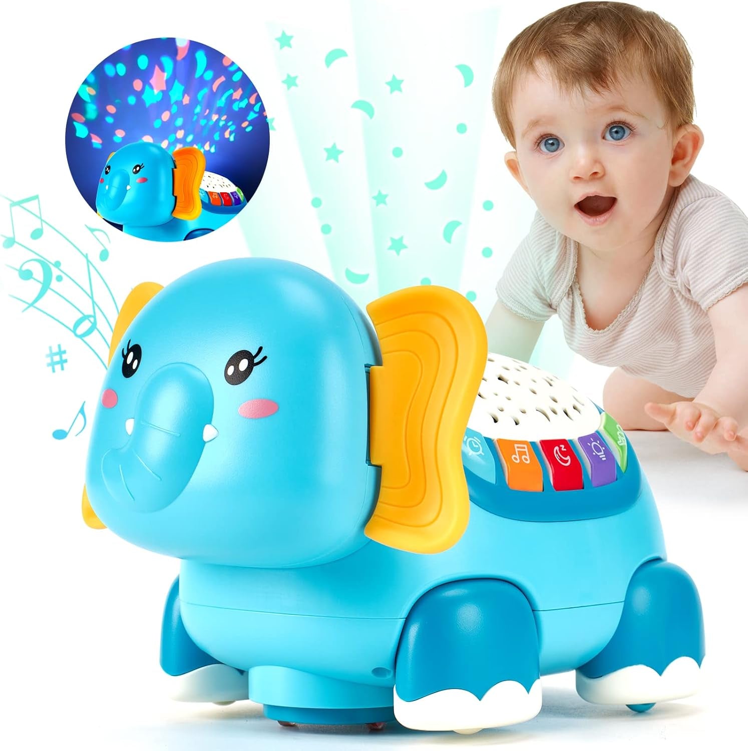 Jouet Pour Bébé 1 an Jouet Montessori D'Activité Et Rampant Pour Enfant 1 Ans Avec Musique Et Sons, Cadeau De Jouets D'Activité Et De Développement Pour Bébé Enfant 1 2 3 Ans Garçon Fille