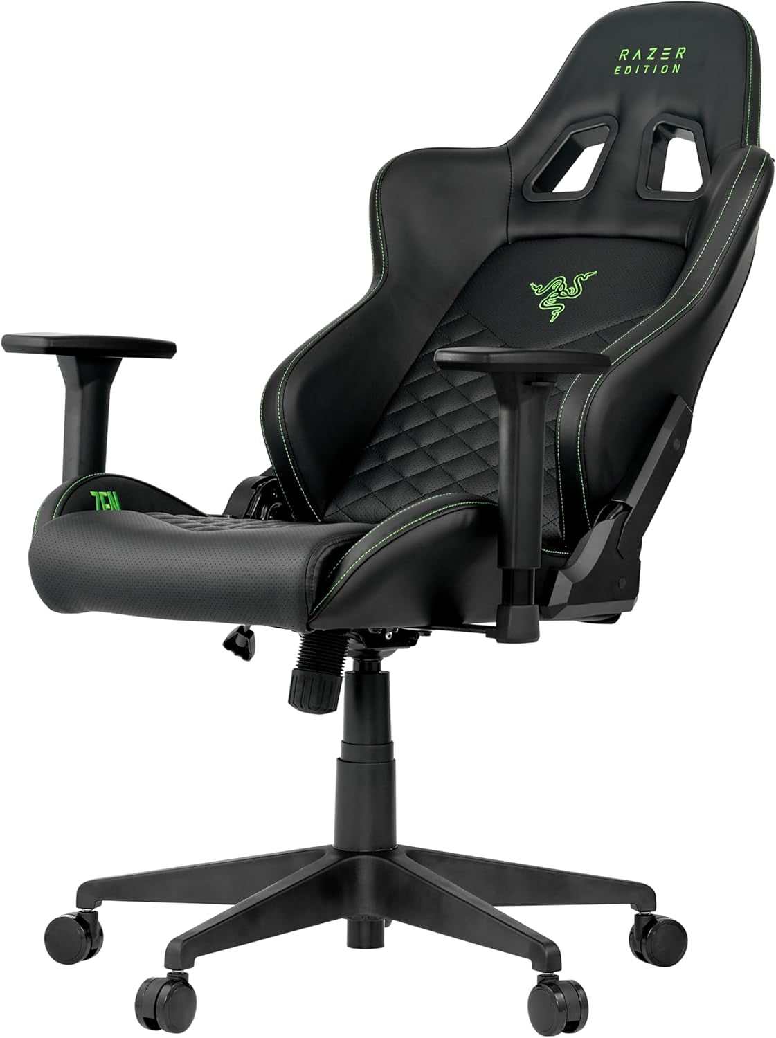 Edition TAROK Natrix Chaise De Jeu Pour PC, En Cuir Synthétique Matelassé, Revêtement Softcoat 3D, Fonction Bascule, Coussin Lombaire Et Oreiller, Jusqu'À 130 Kg, Noir