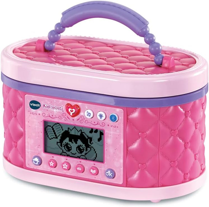 - Kidisecrets Ma Mallette Beauté Magique Rose - Boîte Secrète Avec Code, Miroir LED, Bluetooth, Jeux - Vanity Maquillage, Boîte À Bijoux Musicale - Cadeau Enfant Dès 5 Ans - Contenu En Français