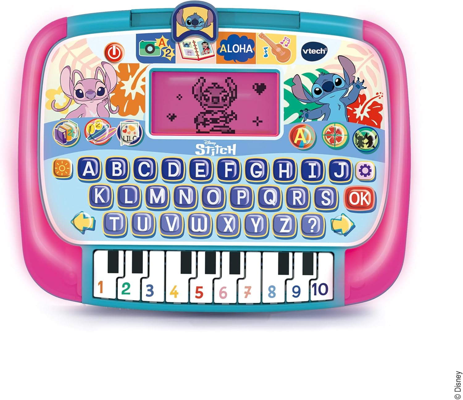 - Disney Ma Tablette Éducative Stitch - Tablette Lumineuse Enfant Avec Écran Rétroéclairé Multicolore, 10 Jeux Interactifs Lilo Et Stitch - Cadeau Enfant De 4 Ans À 8 Ans - Contenu En Français