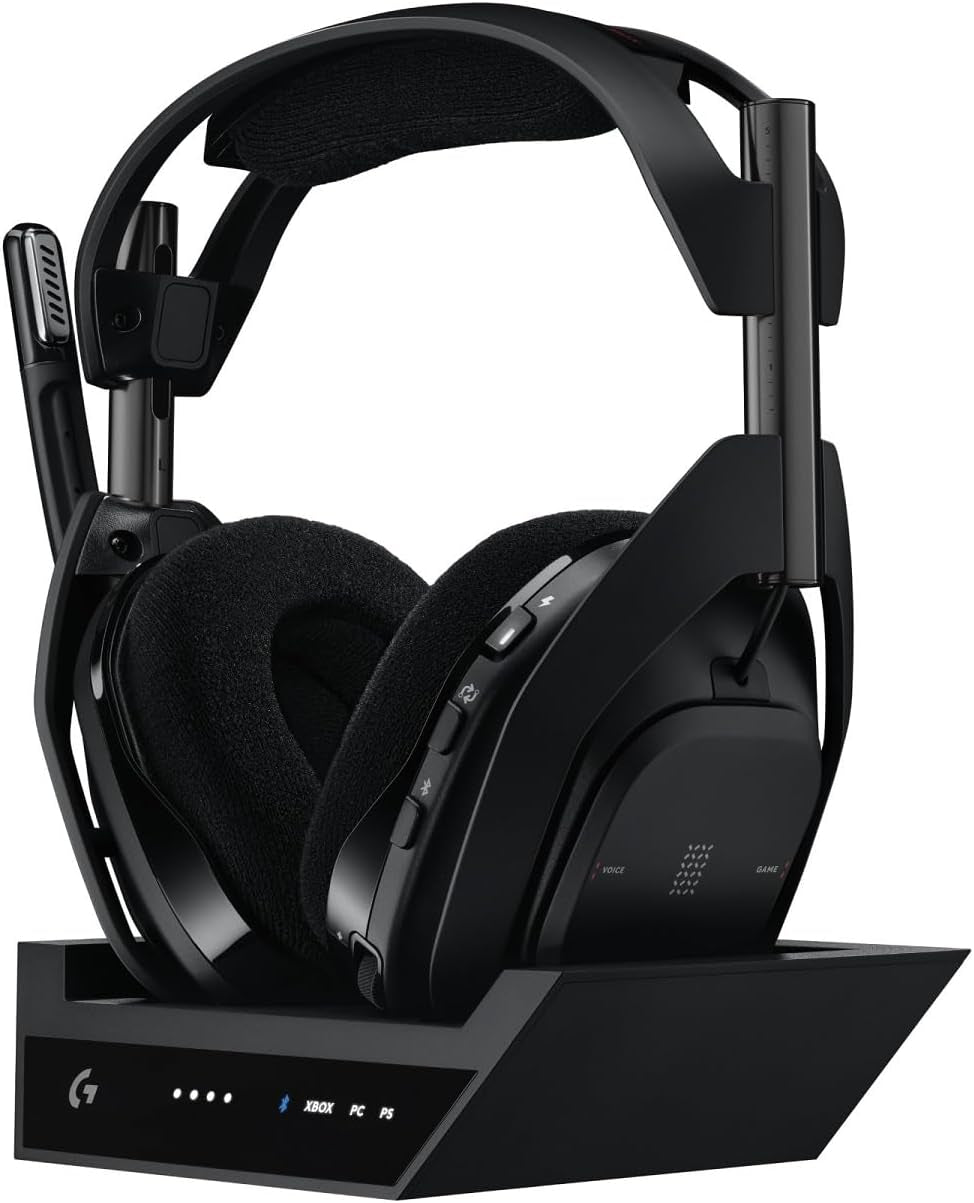Astro A50 X LIGHTSPEED Casque Gaming Sans Fil + Base, PRO-G GRAPHÈNE, PLAYSYNC Pour La Xbox Series X|S + PS5 + Pc/Mac, Nintentdo Switch 2, Bluetooth, Dispositif De Relais HDMI 2.1 - Noir