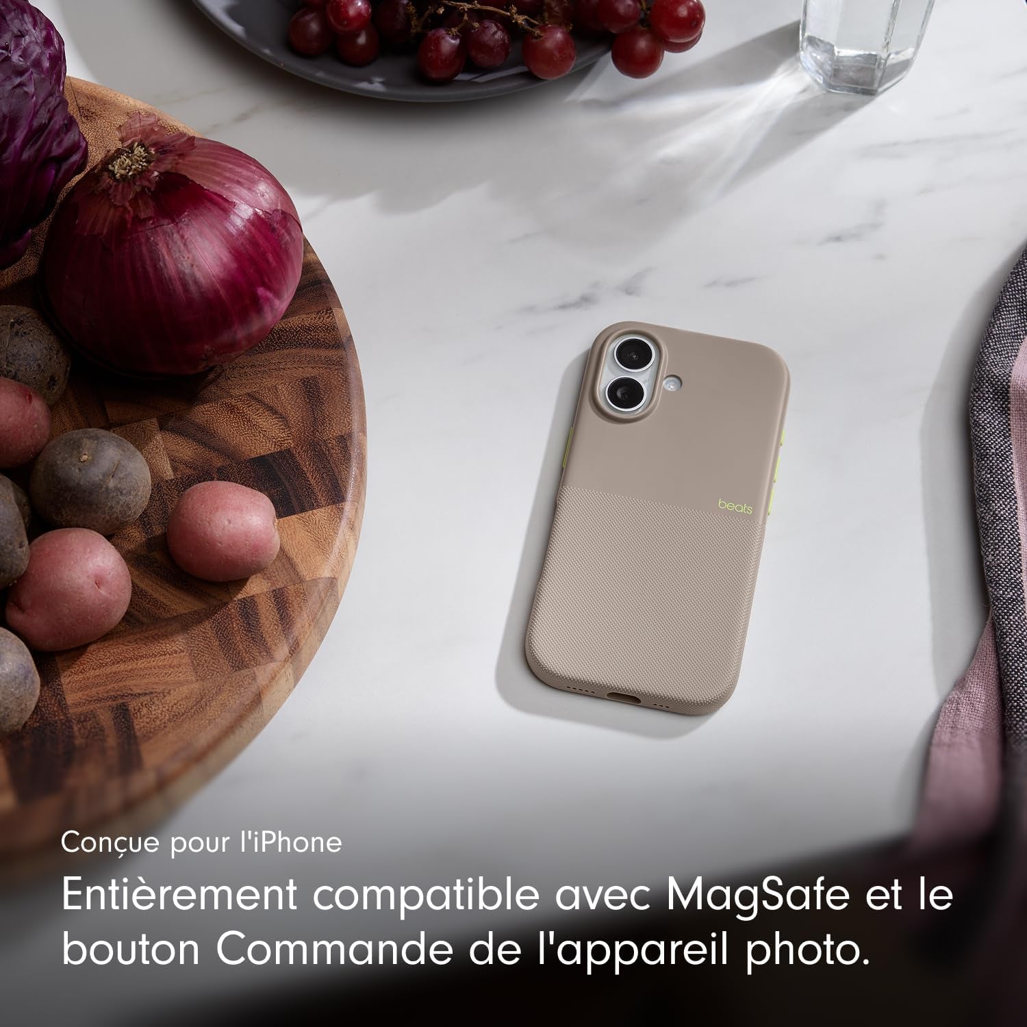 Coque Haute Résistance Pour Iphone 17 Équipée Magsafe Avec Commande De L'Appareil Photo, Protection Contre Les Chutes Et Les Rayures, Fini Mat Texturé - Gris Alpin