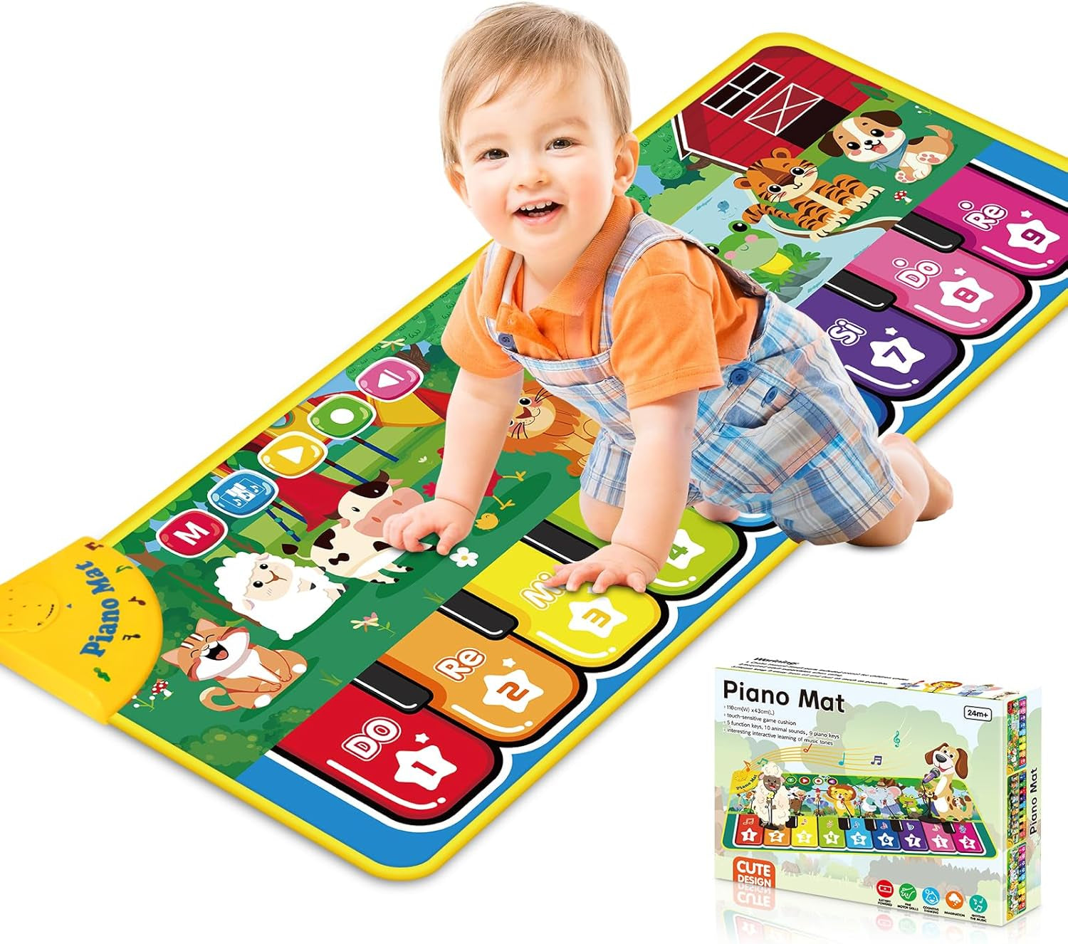 Tapis De Danse, Tapis Musical Bébé, Piano Enfant,Jouet D'Initiation Musical Pour Enfants, Jeu De Piano Simulé, D'Anniversaire Pour Les Enfants