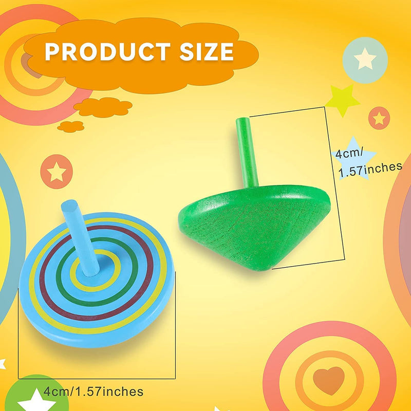 Toupies Jouets En Bois, 30 Pièces , Mini Spinning Top Gyroscopes Coloré, Anniversaires D'Enfants Invités Petits Cadeaux Pour Les Enfants De 3 À 7 Ans (Couleur Aléatoire)