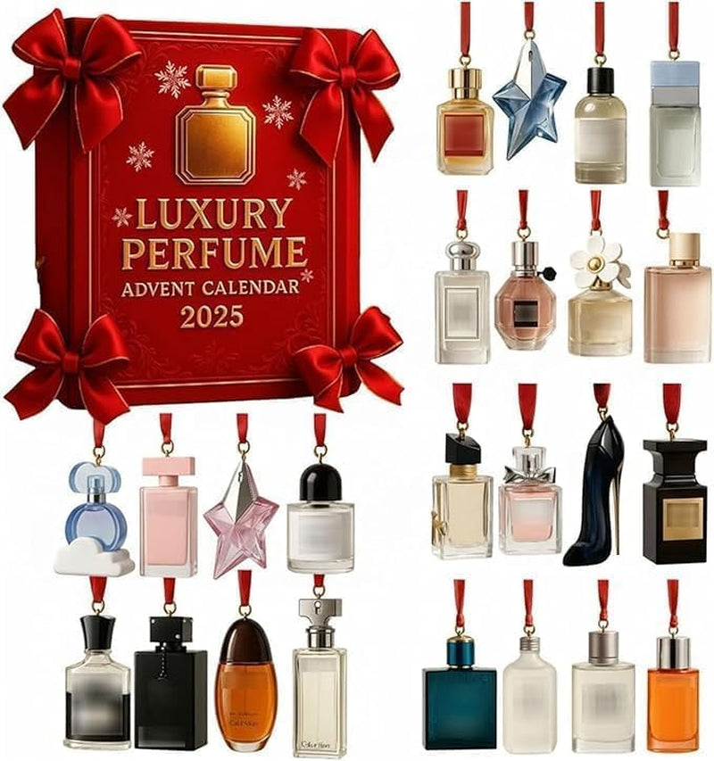 Calendrier De L'Avent 2025 Avec Parfums De Luxe - 24 Jours De Parfums De Créateurs Pour Femmes Et Hommes,Avec 24 Mini Ornements De Parfum Plats 2D