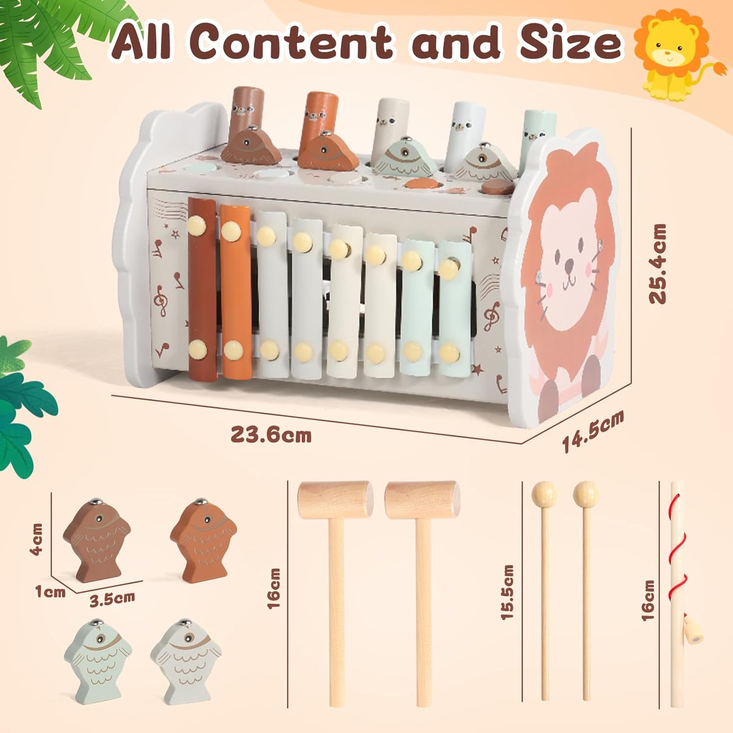 Jouet Bebe 1 an - Jeux Montessori 1 an 4 En 1 Jouet Montessori Avec Tape-Taupe Xylophone Bebe Pêche Et Labyrinthe Jouets Enfant 1 Ans Educatif En Bois Idéal Cadeau Noel Enfant 1 Ans Fille Garçon