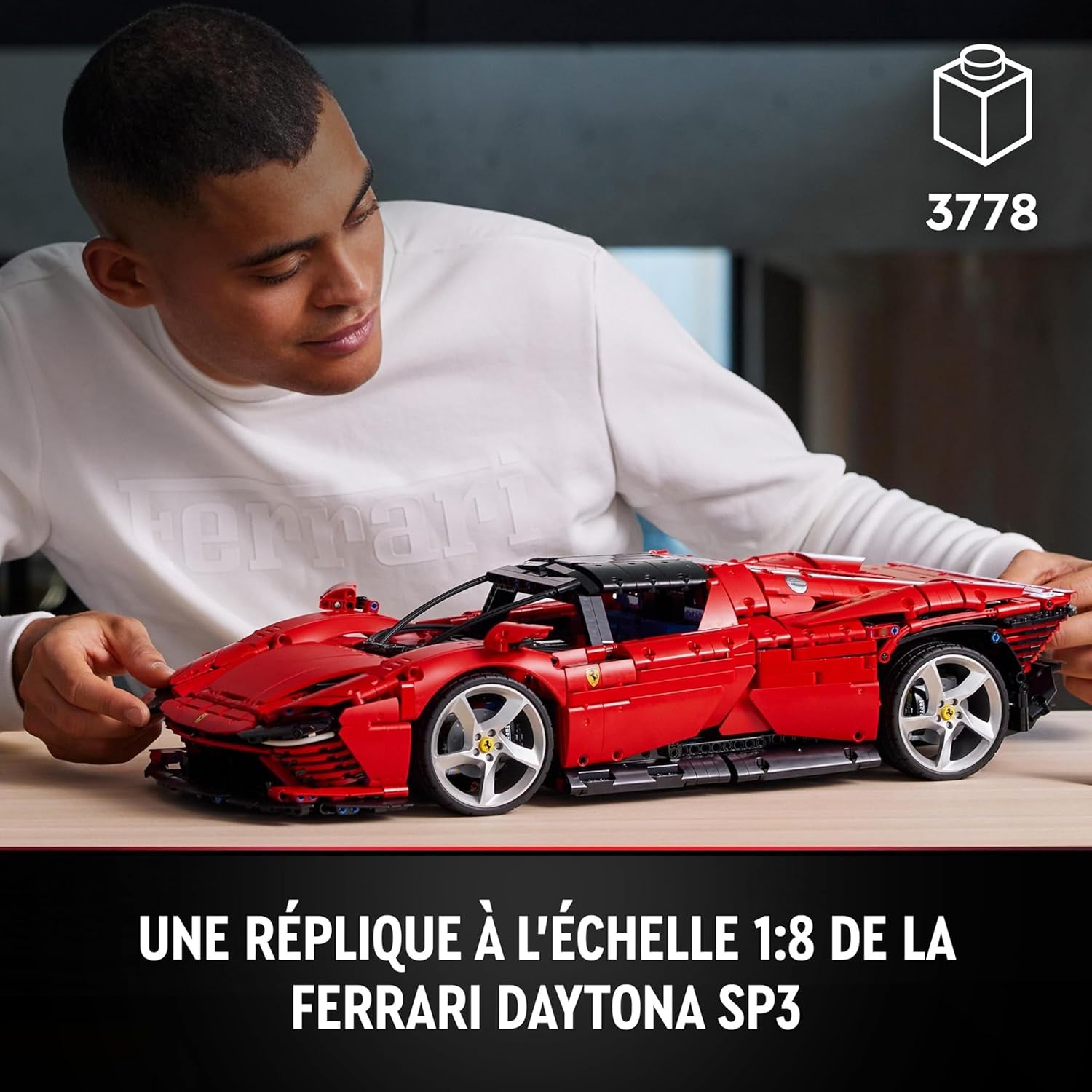 Technic Ferrari Daytona SP3 - Maquette Et Modélisme Adulte De Voiture - Loisir Créatif Hommes Et Femmes - Idée Cadeau Pour Lui Et Elle Et Fans De Voitures De Collection 42143
