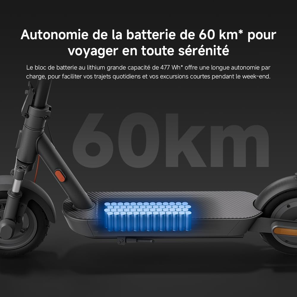 Trottinette Électrique Série 4 & 5 – Modèles Pour Adulte, Moteur Puissant, Grande Autonomie, Pneus Larges, Antivol Intégré Et Connectivité Bluetooth – Noir [Version Française]