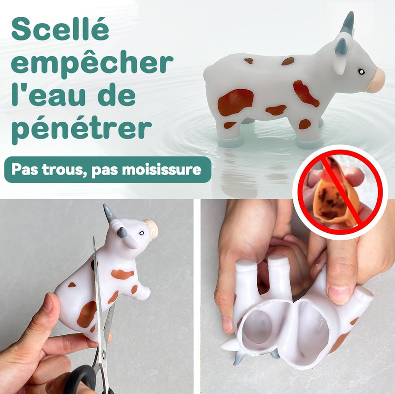 Jouet Bain Bébés 1 An, Anti-Moisissure Jouets De Bain Pour Bebe 1 2 3 Ans, Lot De 8 Animaux Ferme Sans Trou Jouet Jeu Jeux Piscine Enfant Avec Sac De Rangement En Filet