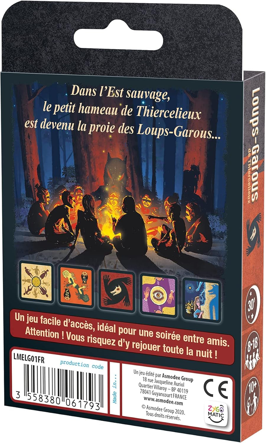Les Loups-Garous DE THIERCELIEUX - Jeu De Société De Bluff Pour Adultes Et Enfants Dès 10 Ans - Jeu D'Ambiance De 8 À 18 Joueurs - Jeu De Rôles En Version Française - 30 Min