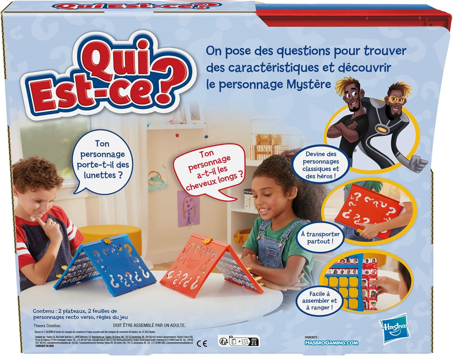 Qui Est-Ce ? Jeu De Société, Célèbre Activité De Déduction Pour Enfants, Pour 2 Joueurs, À Partir De 6 Ans