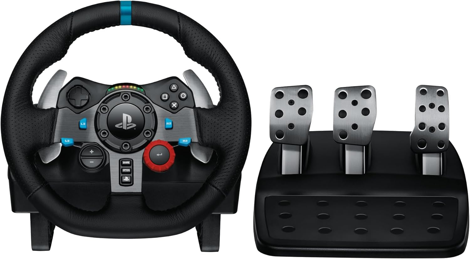 G29 Driving Force Volant De Course Et Pédales, Retour De Force Réaliste, Leviers De Vitesse En Acier Inoxydable, Couverture De Volant Pour PS5, PS4, PC Et Mac - Noir
