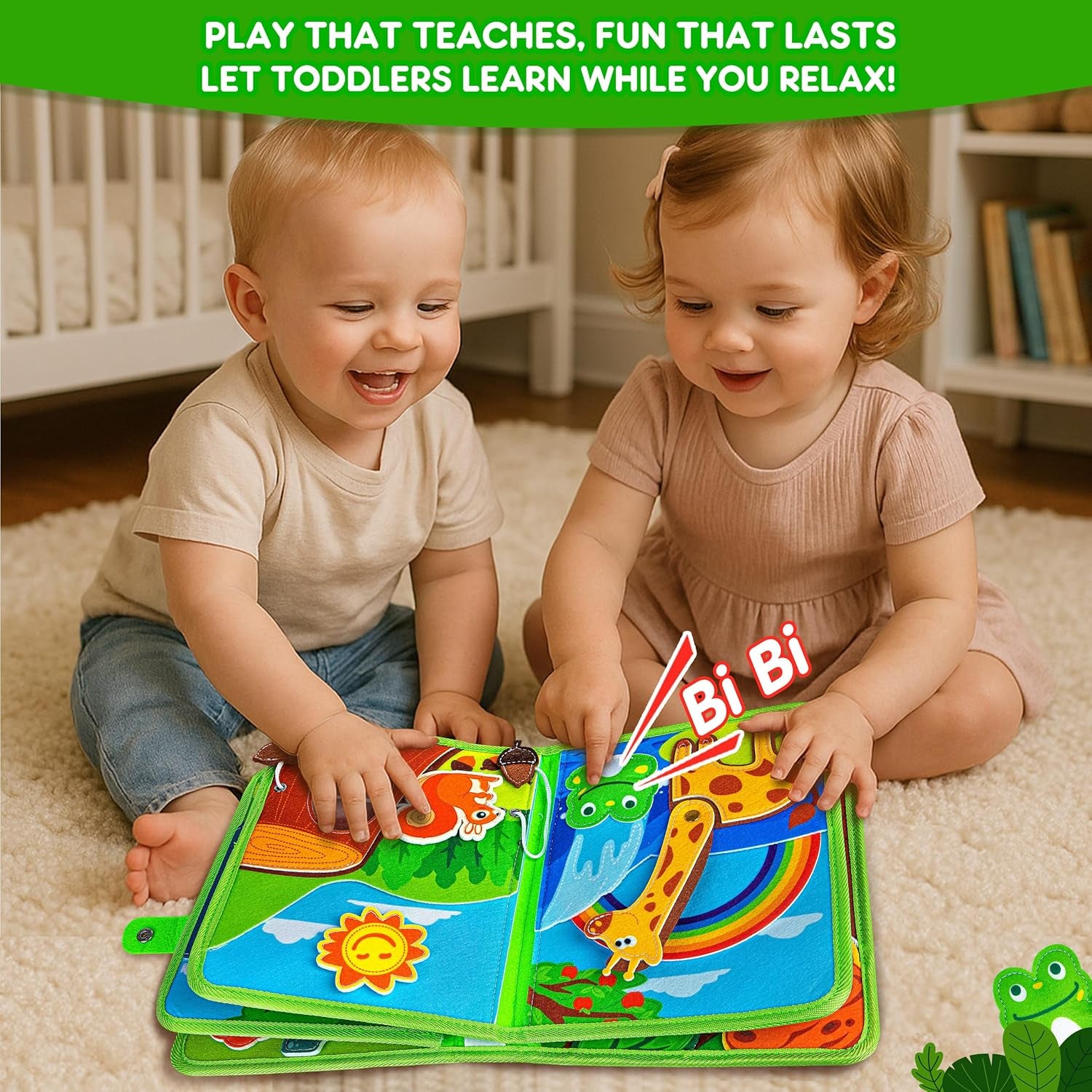 Busy Board Book Pour Enfant De 12-18+ Mois – 3D Animal Quiet Livre Jeux Montessori De Voyage En Avion Et En Voiture - 1 2 3 an Bébé Garçons Filles Cadeaux D'Anniversaire