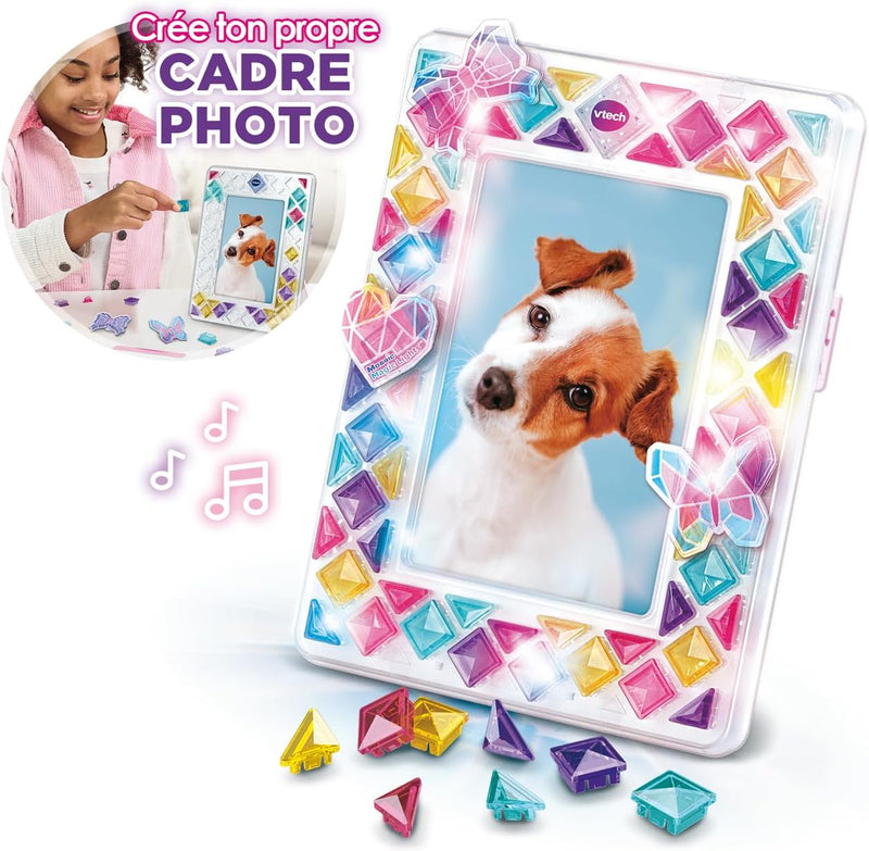 - Mosaïc Magic Lights Cadre Photo - Kit Mosaïque Enfant - Cadre Photo Personnalisable Avec Effets Lumineux Et Musique - Jeu Créatif Et DIY - Cadeau Enfant Dès 5 Ans - Contenu En Français