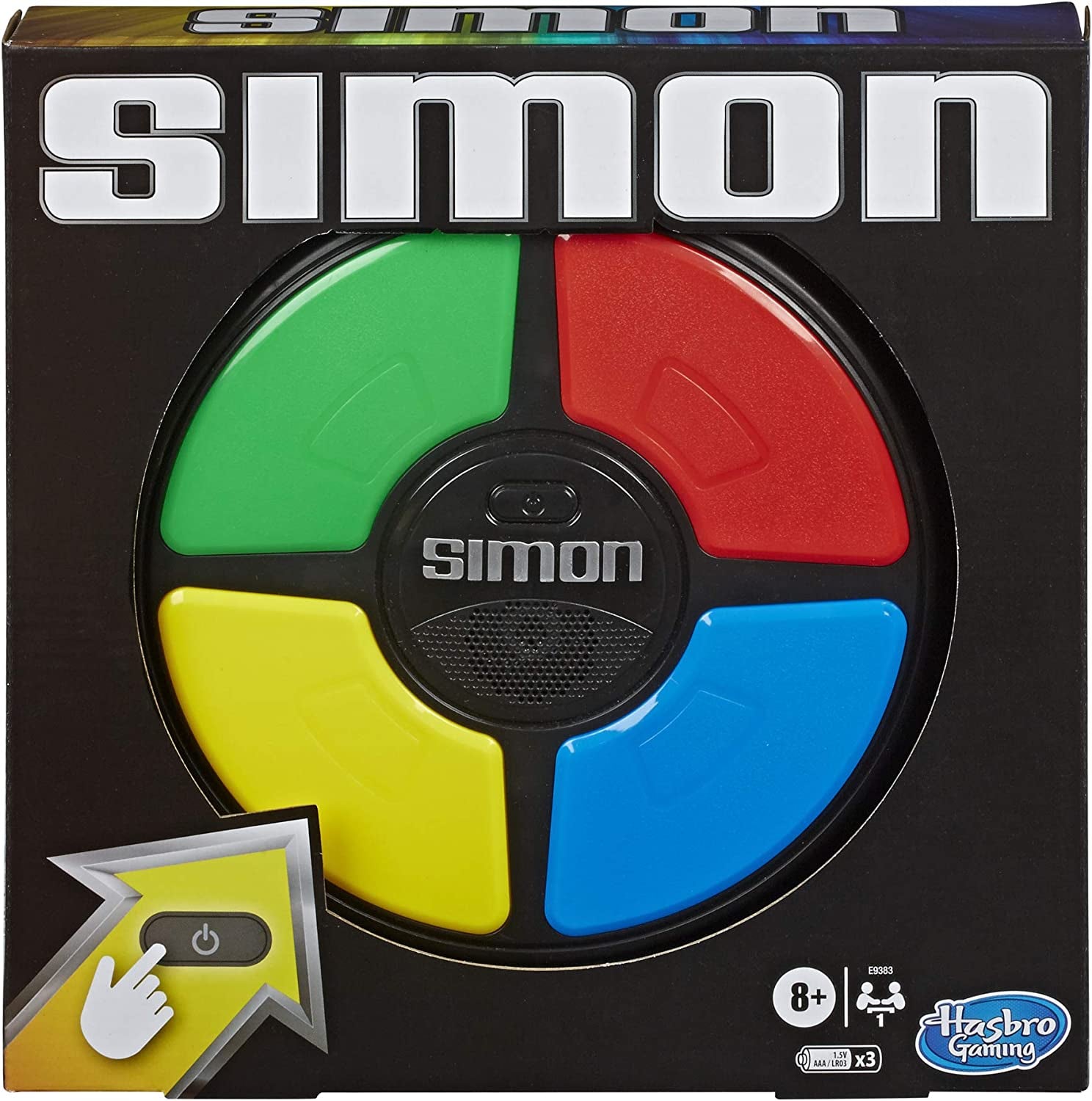 Simon Classique, Jeu De Mémoire Électronique Pour Enfants Et Familles, Dès 8 Ans, Avec Sons Et Lumières, Taille Compacte, Jeux De Voyage, Famille Et Entre Amis