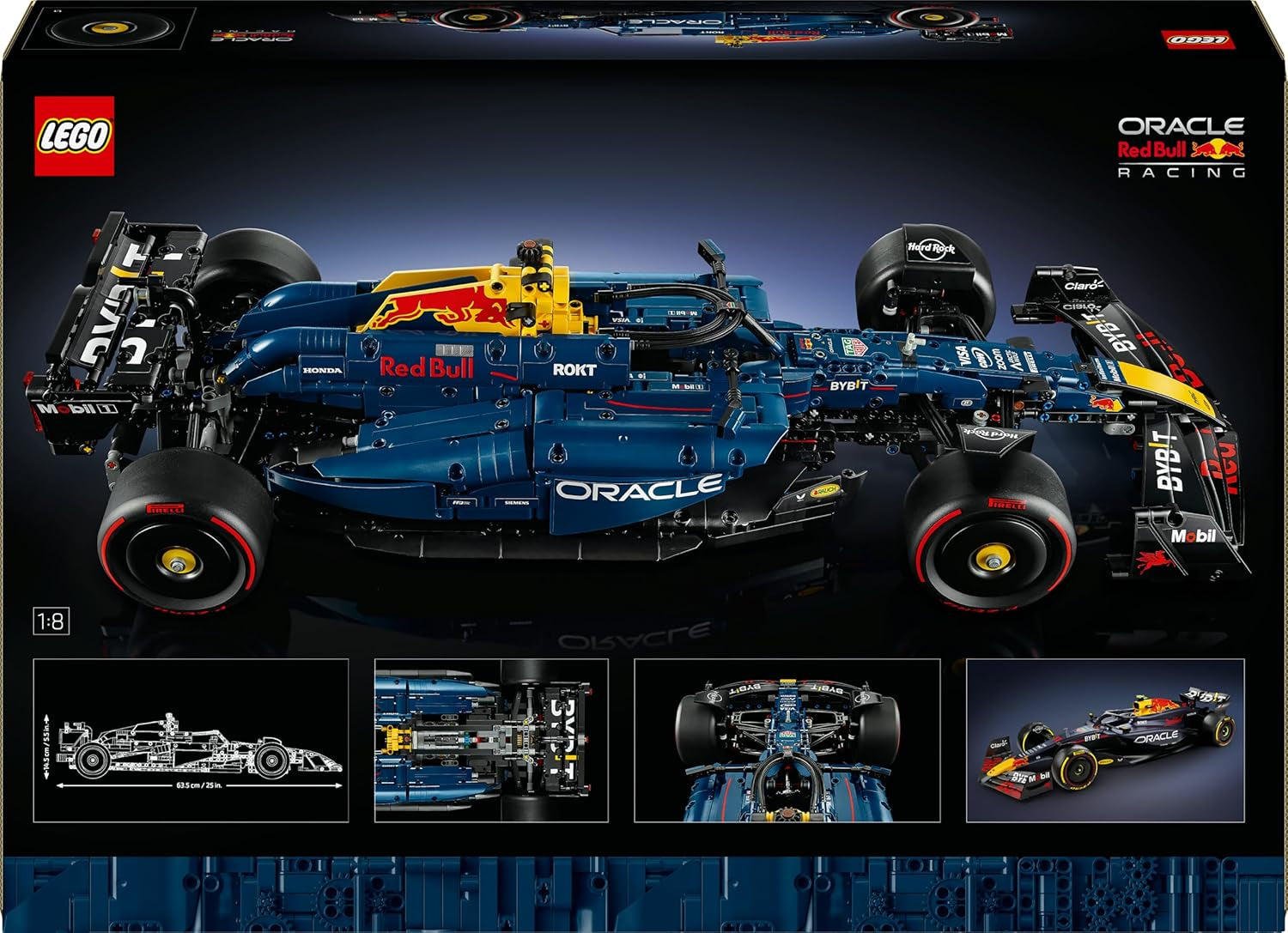 Technic F1 Oracle Red Bull Racing RB20 - Jeu De Construction Collector Pour Adulte - Inclut Un Moteur V6 Et Une Boîte De Vitesses - Idée Cadeau Pour Passionnés De Formule 1 42206