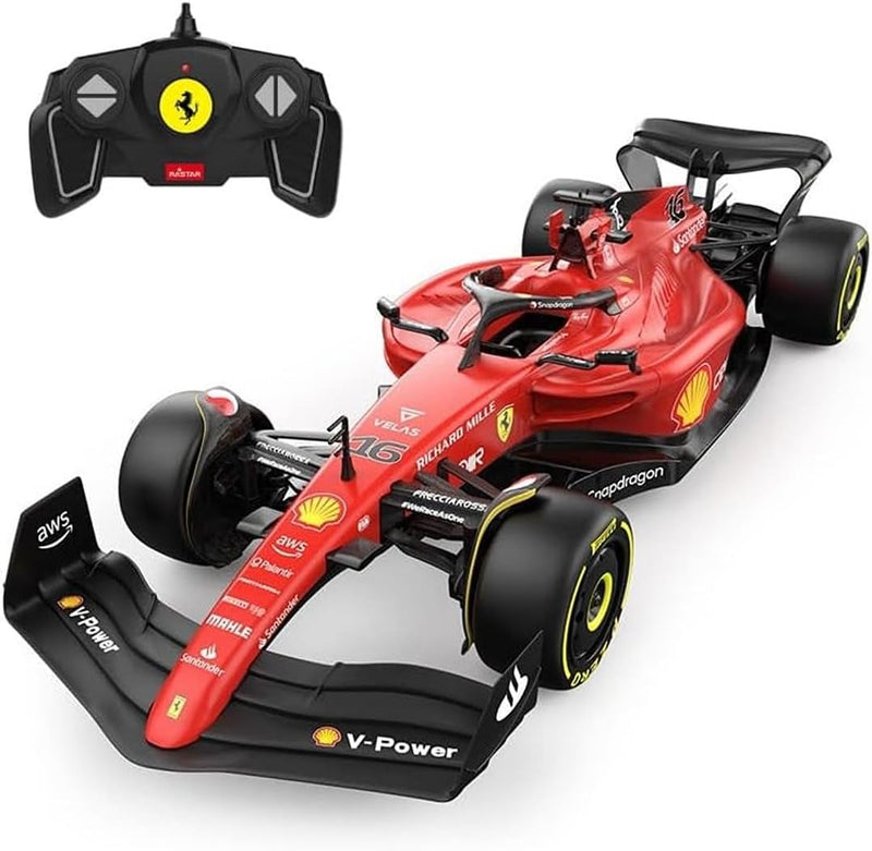 Ferrari F1-75 Voiture Télécommandée (Échelle 1:18) - Voiture Télécommandée 2022 Pilotes De Formule 1 - Charles Leclerc + Carlos Sainz Conduire Pour Survivre