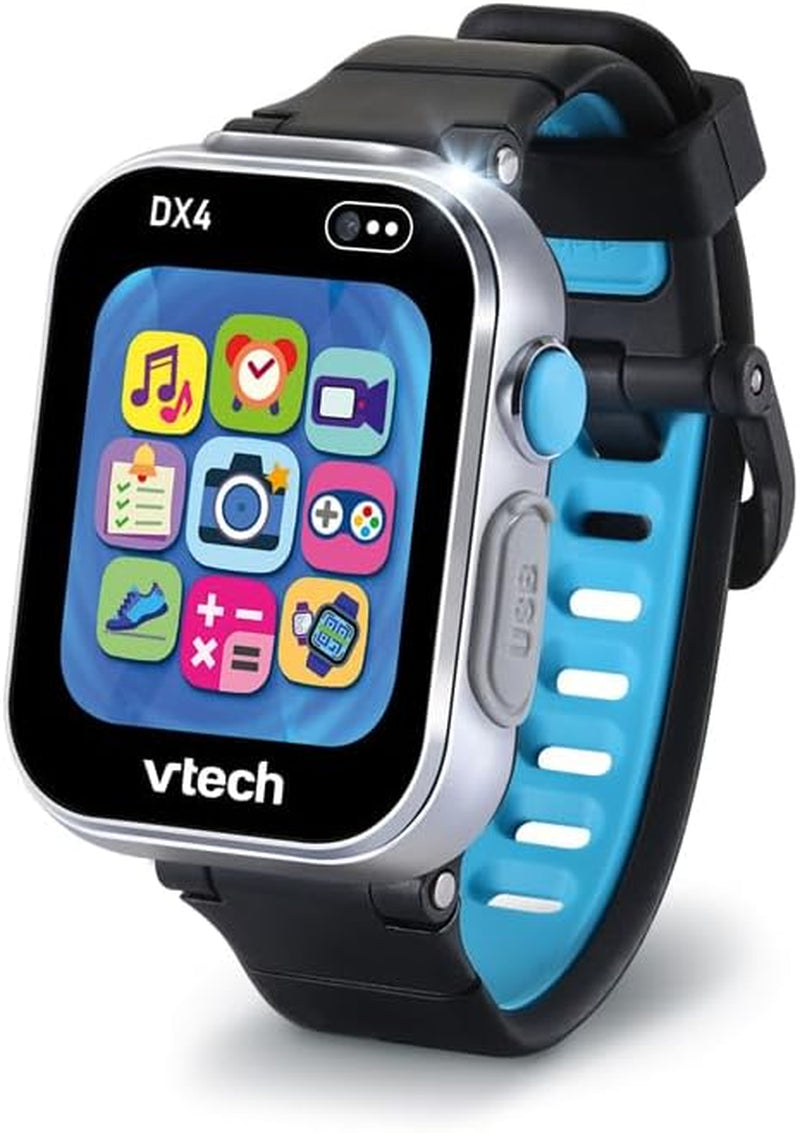 - Kidizoom Smartwatch DX4 Noire - Montre Digitale Enfant 16 En 1 Avec Écran Tactile Couleur, Jeux, Applications, Appareil Photo Et Vidéo - Cadeau Enfant Dès 5 Ans - Contenu En Français
