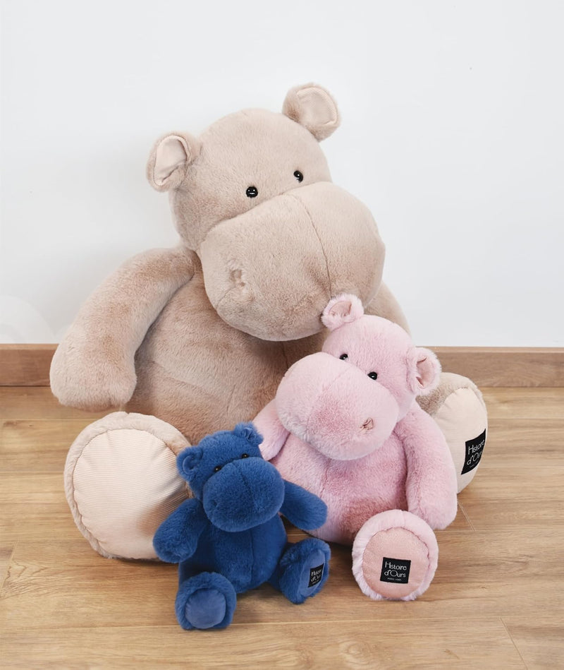 - Peluche Hippopotame - Hip'Pop - Bleu Canard - 25 Cm - Peluche Douce Et Mignonne Pour Les Calins - Idée Cadeau De Naissance Et Anniversaire Pour Fille Et Garçon - L'HIPPO - HO3107
