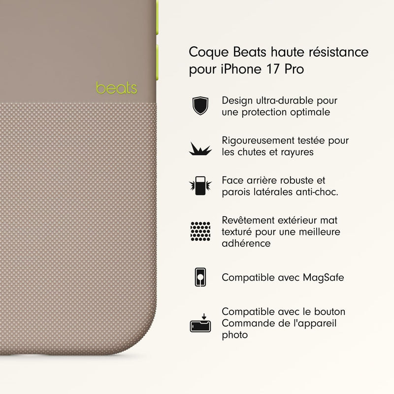 Coque Haute Résistance Pour Iphone 17 Pro Équipée Magsafe Avec Commande De L'Appareil Photo, Protection Contre Les Chutes Et Les Rayures, Fini Mat Texturé - Gris Alpin