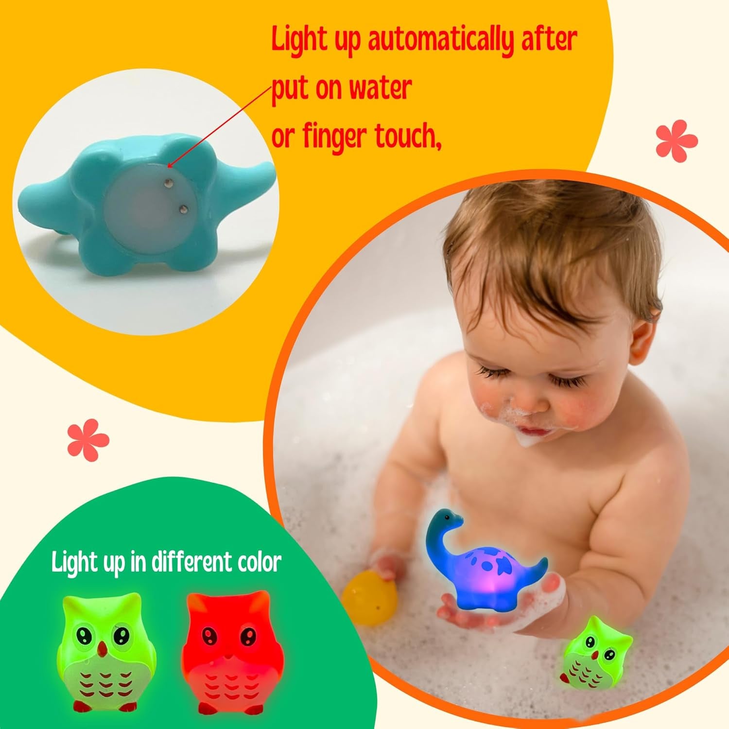 Set De Jouet De Bain Bébé, Jeux De Bain Pour Bebe Enfant, 25Pcs Jouets De Bain, Sac De Rangement Inclus, Jouet D'Éveil, Jouets Éducatifs, Coffret Cadeau Pour Bébés De plus De 6 Mois