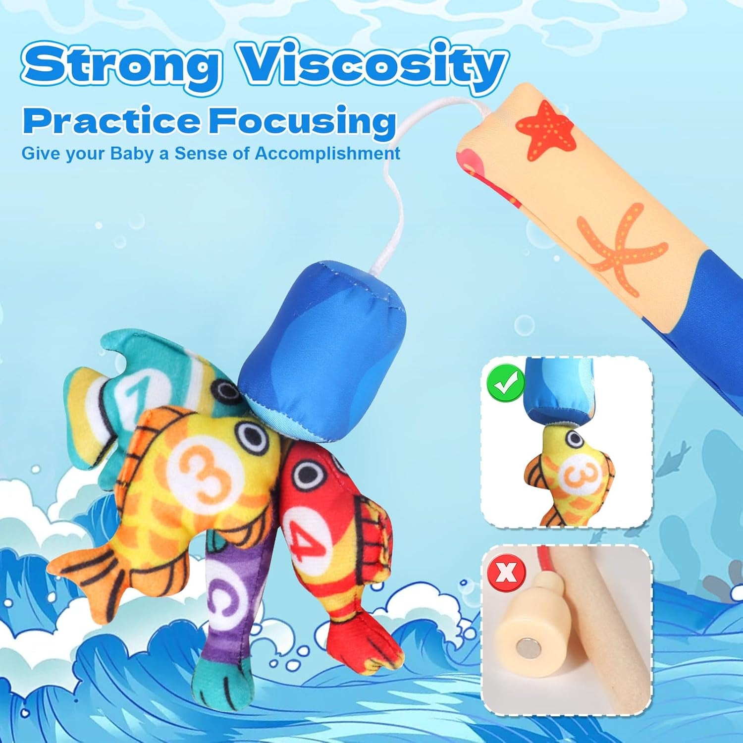 Jouet Bebe 1 An,Jouet De Pêche Montessori Pour Jeux Enfant 1 2 Ans Fille Jeux Bebe 6 Mois Educatif Cadeau Enfant 1 2 an Fille Garcon Anniversaire, Cadeaux Pour La Fête Des Enfants