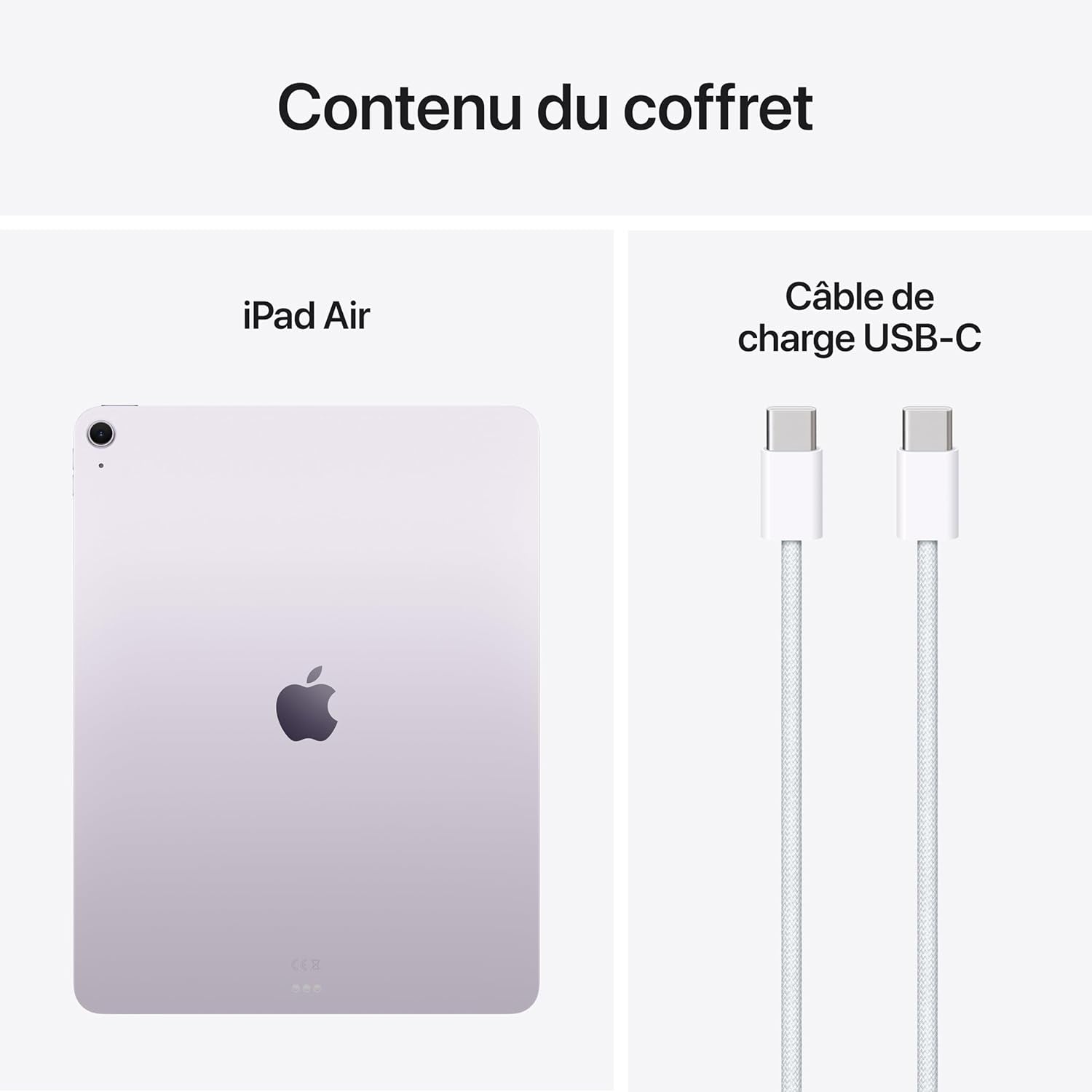 Ipad Air 13 Pouces Avec Puce M3 :  Intelligence, Écran Liquid Retina, 1 To, Caméras Avant/Arrière 12 Mpx, Wi-Fi 6E, Touch ID, Autonomie D’Une Journée – Mauve