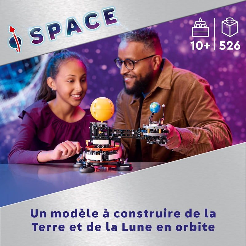 Technic La Planète Terre Et La Lune En Orbite, Jouet De Construction Créatif, Stimule Le Jeu En Autonomie, Thème Du Système Solaire, Cadeau Intergalactique Pour Garçons Et Filles Dès 10 Ans 42179