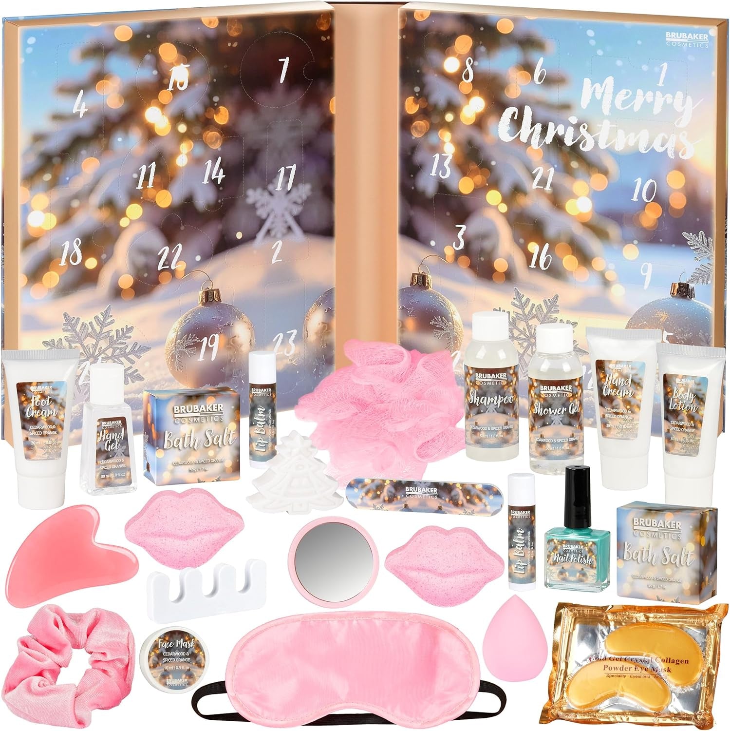 Cosmetics XXL Calendrier De L'Avent 2025 - Grand Ensemble Bien-Être À Ouvrir Avec 24 Surprises Beauté Et Produits Exclusifs - Spa Et Cosmétiques En Forme De Livre Pour Femmes Et Filles