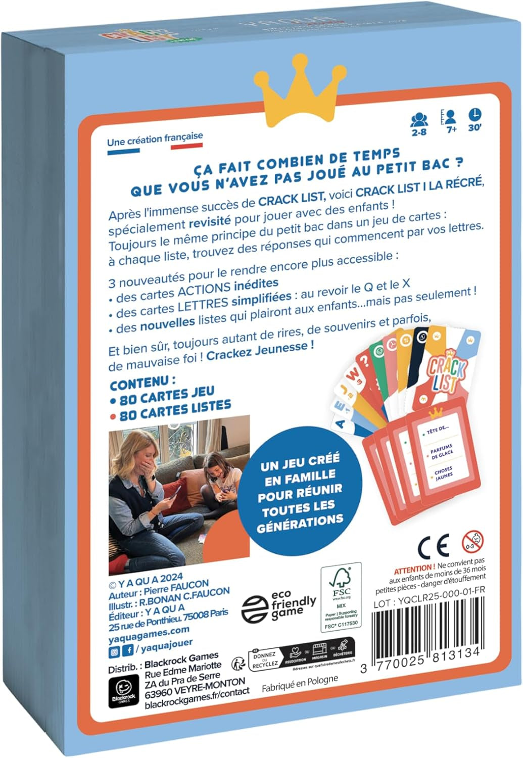 La Récré – Jeu De Cartes Éducatif Et Amusant - Version Ludique Du Petit Bac - Idéal Pour Jouer En Famille Et Avec Les plus Jeunes - 2 À 8 Joueurs - À Partir De 7 Ans