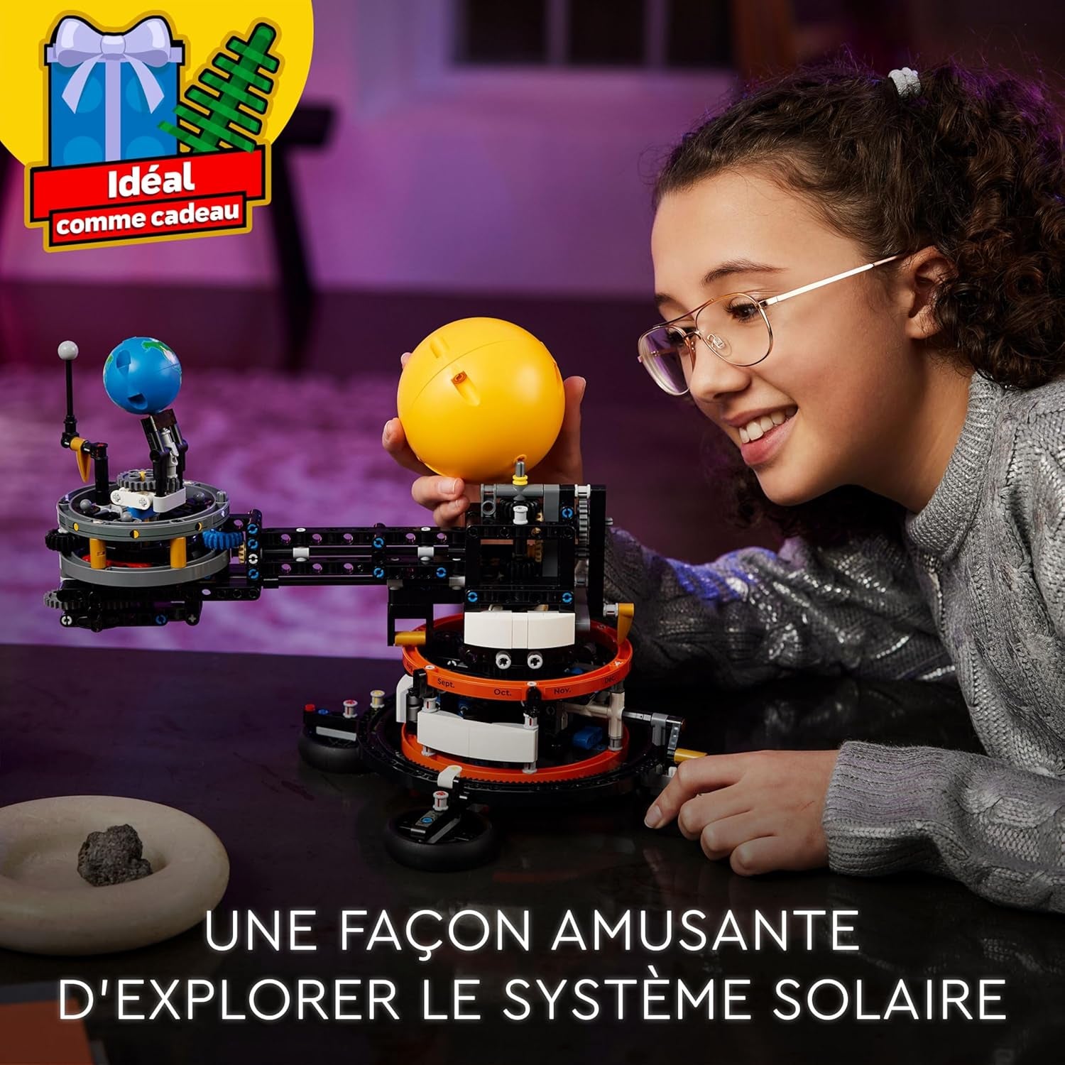 Technic La Planète Terre Et La Lune En Orbite, Jouet De Construction Créatif, Stimule Le Jeu En Autonomie, Thème Du Système Solaire, Cadeau Intergalactique Pour Garçons Et Filles Dès 10 Ans 42179