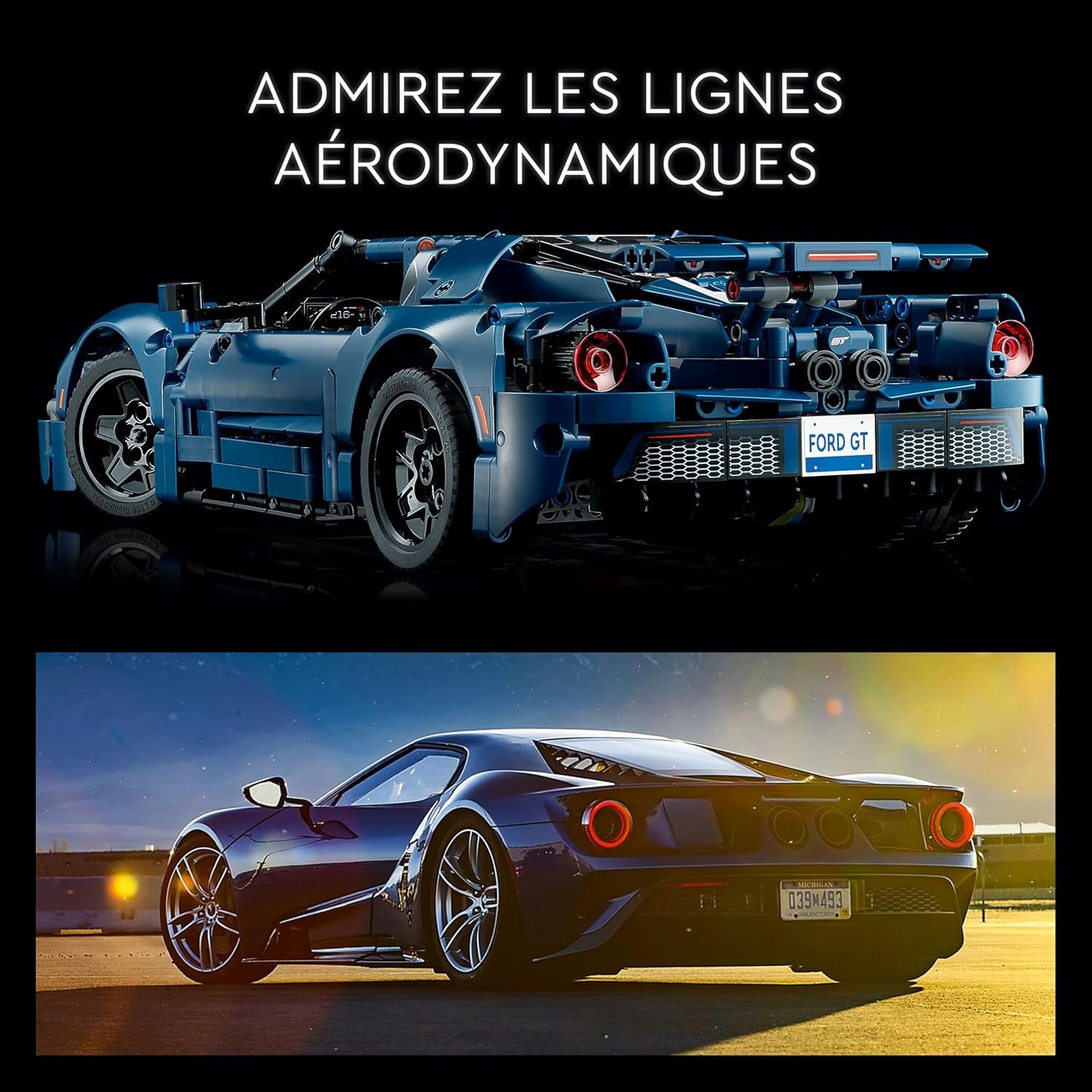 42154 Technic Ford GT 2022, Maquette De Voiture Pour Adultes À Construire, Échelle 1:12 Avec Caractéristiques Authentiques, Set De Collection Avancé