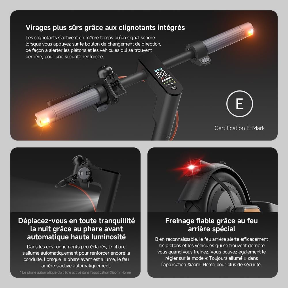 Trottinette Électrique Série 4 & 5 – Modèles Pour Adulte, Moteur Puissant, Grande Autonomie, Pneus Larges, Antivol Intégré Et Connectivité Bluetooth – Noir [Version Française]
