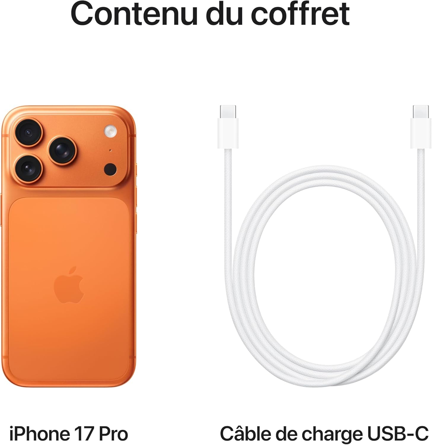 Iphone 17 Pro 512 Go : Écran 6,3 Pouces Avec Promotion Jusqu’À 120 Hz, Puce A19 Pro, Autonomie Prodigieuse, Système Caméra Pro Fusion Avec Caméra Avant Center Stage ; Orange Cosmique