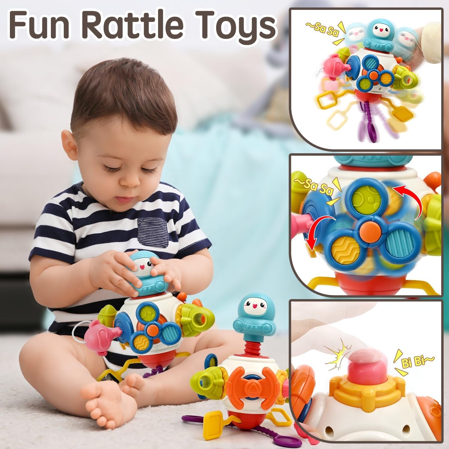 Busy Board Jouet Bebe Montessori, 8 En 1 Éducatif Sensoriel Bebes Cubes Jouets De Jeux D'Avions, Cube D'Activité Jouet Bébé 18 Mois Cadeaux D'Anniversaire Pour Les Tout-Petits