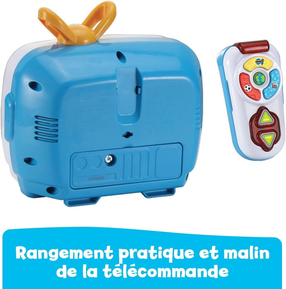 - Magi TV Des Découvertes - Télé Bébé Musicale Avec Télécommande Bébé Jouet Interactif, Effets Lumineux - Jouet Parlant Bilingue Fr/En - Cadeau Enfant Dès 1 an - Contenu En Français Et Anglais